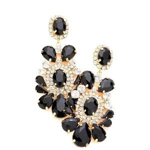 Black Diamond Statement Earrings